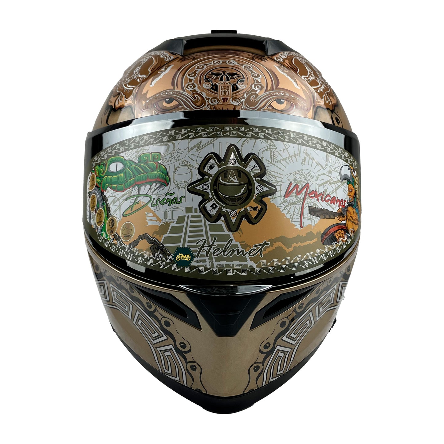 CASCO ABATIBLE XOLOT DORADO/NEGRO    CERTIFICADO " ECE-22.06 "