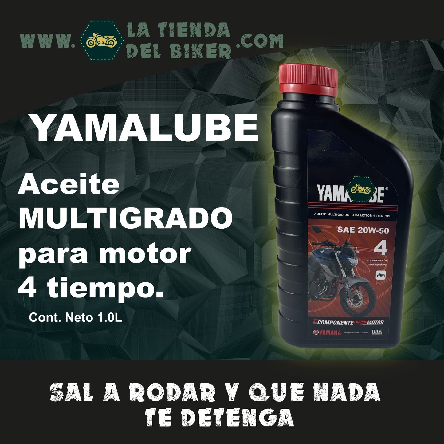 Aceite multigrado Yamalube para motocicletas 20w50 4 tiempos