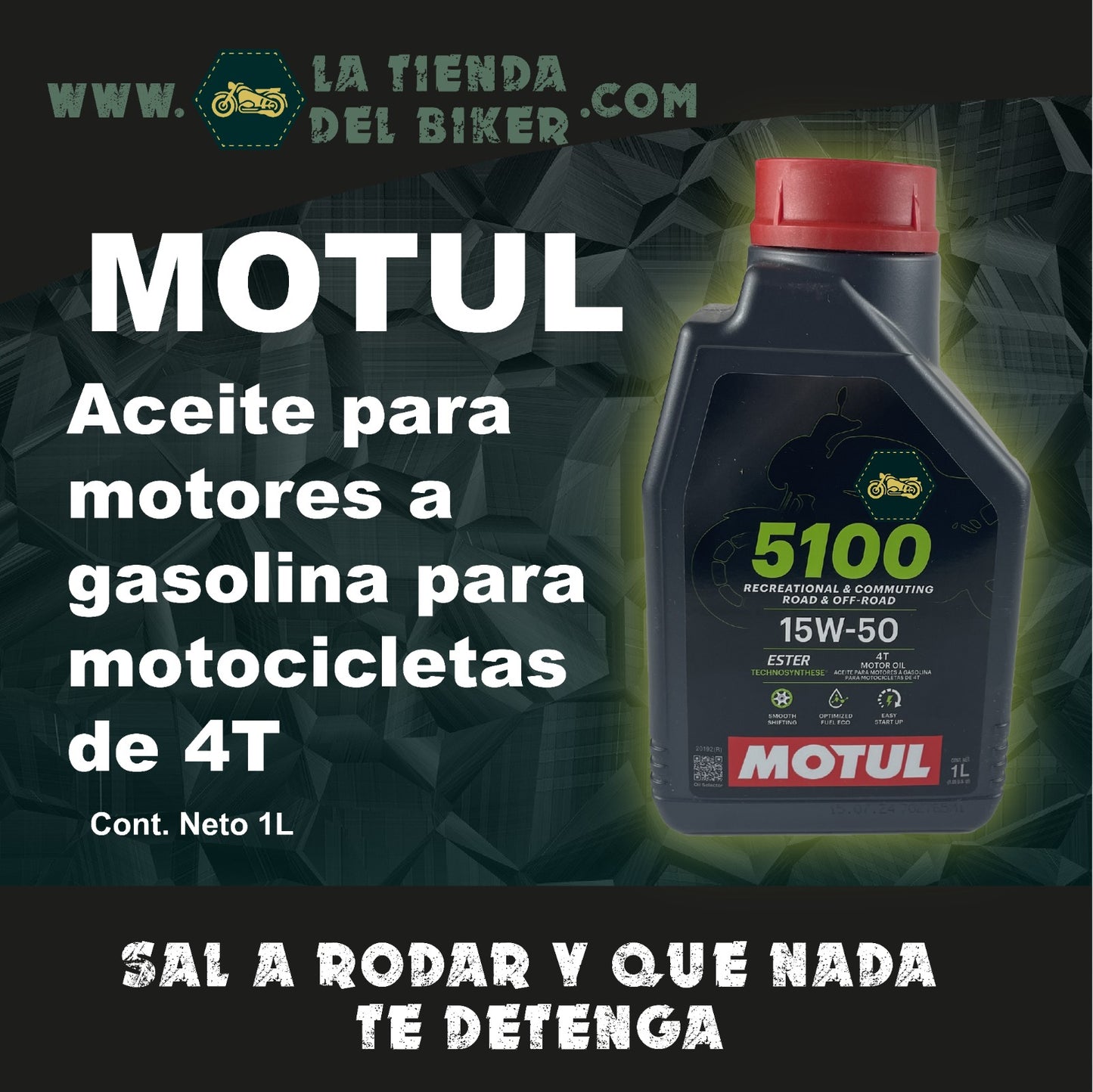 Aceite para motocicletas Motul semisintético 5100 15w50